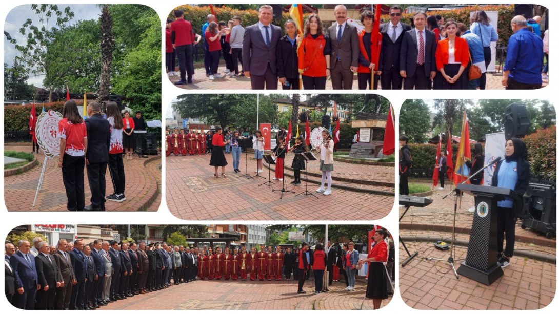 İlçemizde 19 Mayıs Atatürk'ü Anma Gençlik ve Spor Bayramı Çelenk Sunma ve Kutlama Programı Gerçekleştirildi